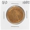 Image 1 : 1882 $10 Liberty Head Eagle Gold Coin