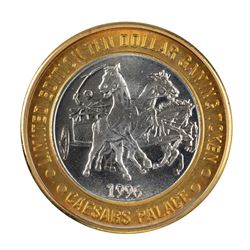 .999 Silver Caesars Palace Las Vegas, Nevada $10 Casino Limited Edition Gaming Token