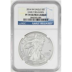 2014-W $1 Proof American Silver Eagle Coin NGC PF70 Ultra Cameo Early Releases