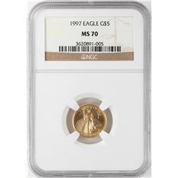 1997 $5 American Gold Eagle Coin NGC MS70