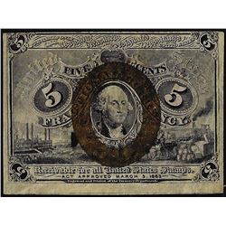 March 3, 1863 Five Cents Second Issue Fractional Currency Note