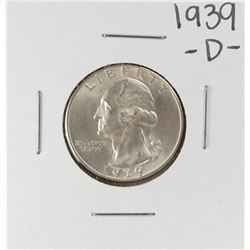 1939-D Washington Quarter Coin