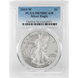 2015-W $1 Proof American Silver Eagle Coin PCGS PR70DCAM