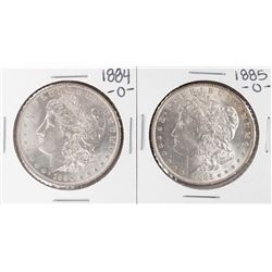1884-O & 1885-O $1 Morgan Silver Dollar Coins