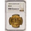 Image 1 : 1908 $20 No Motto St. Gaudens Double Eagle Gold Coin NGC MS64