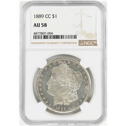 1889-CC $1 Morgan Silver Dollar Coin NGC AU58