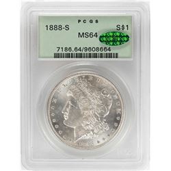 1888-S $1 Morgan Silver Dollar Coin PCGS MS64 CAC OGH