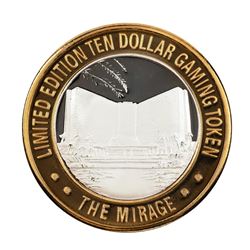.999 Fine Silver Mirage Las Vegas, Nevada $10 Limited Edition Gaming Token