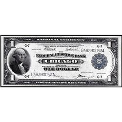 1918 $1 Federal Reserve Bank Note Chicago