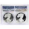 Image 1 : 1986-S & 2016-W $1 Proof American Silver Eagle Coin Set PCGS PR69DCAM