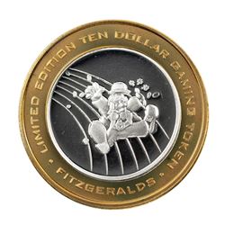 .999 Silver Fitzgeralds Casino & Hotel Reno, Nevada $10 Limited Edition Gaming Token