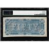 Image 2 : 1864 $50 Confederate States of America Note T-66 PMG Choice About Uncirculated 58