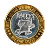 Image 1 : .999 Silver Ballys Las Vegas $10 Casino Limited Edition Gaming Token