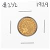 Image 1 : 1929 $2 1/2 Indian Head Quarter Eagle Gold Coin