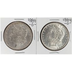 Lot of (2) 1884-O $1 Morgan Silver Dollar Coins