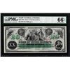 Image 1 : 1872 $20 State of South Carolina Revenue Bond Obsolete Note PMG Gem Uncirculated 66EPQ