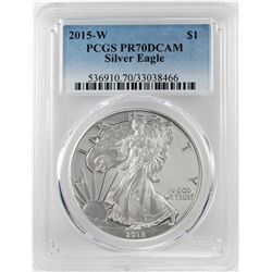 2015-W $1 Proof American Silver Eagle Coin PCGS PR70DCAM