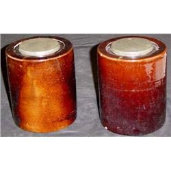 Pair of Crockery Jelly Jars