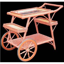 Wicker Tea Cart, Antique