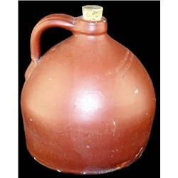 Crockery Whiskey Jug, Redware