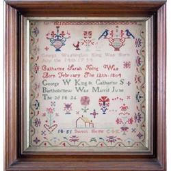 Petitpoint Needlework 1851 Sampler