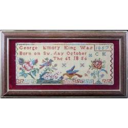 Petitpoint Needlework 1857 Sampler