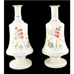 Pair Barber Bottles, Bristol Glass