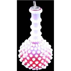 Barber Bottle, Cranberry Hobnail