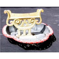 Shoe Scraper with Cast Iron Tray