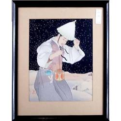 Paul Jacoulet Woodblock Print