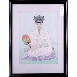 Paul Jacoulet Woodblock Print