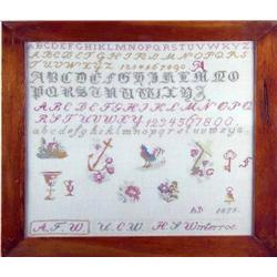 Needlepoint Sampler, 1875