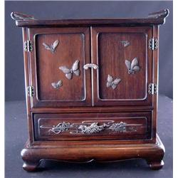 Japanese Jewelry Box with Silver