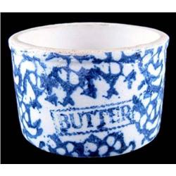 Spongeware Butter Crock