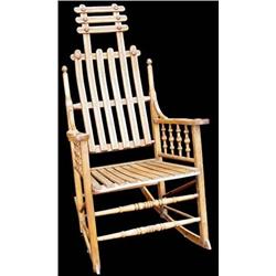 Antique Rocker, Swiveling Head Rest