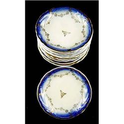 10 Flow Blue Butter Pats