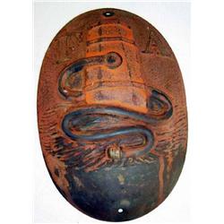 Cast Iron Fire Mark, Hose / Bucket