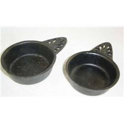 2 Cast Iron Porringers