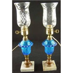 Pair of Converted Oil Lamps