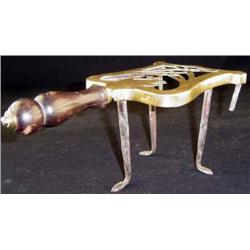 Fireside Trivet, Wrought Iron Brass