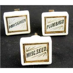 Drawer Pulls Label Under Glass
