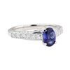 Image 1 : 1.71 ctw Colored Stone and Diamond Ring - 18KT White Gold