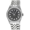 Image 2 : Rolex Mens Stainless Steel Rhodium String Diamond 36MM Datejust Wristwatch