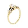 Image 4 : 0.70 ctw Diamond and Sapphire Ring - 14KT Yellow Gold
