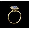 Image 4 : 14KT Yellow Gold 2.11 ctw Tanzanite and Diamond Ring