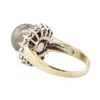 Image 3 : 0.92 ctw Diamond and Pearl Ring - 18KT Yellow Gold