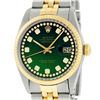 Image 1 : Rolex Mens 2 Tone 14K Green String Diamond 36MM Datejust Wristwatch