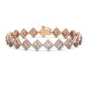 Image 1 : 7.2 ctw Princess Cut Diamond Micro Pave Bracelet 18K Rose Gold