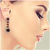 Image 3 : 18.92 ctw Garnet & Diamond Earrings 14K Rose Gold