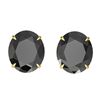 Image 1 : 18 ctw Black Diamond Designer Stud Earrings 18k Yellow Gold